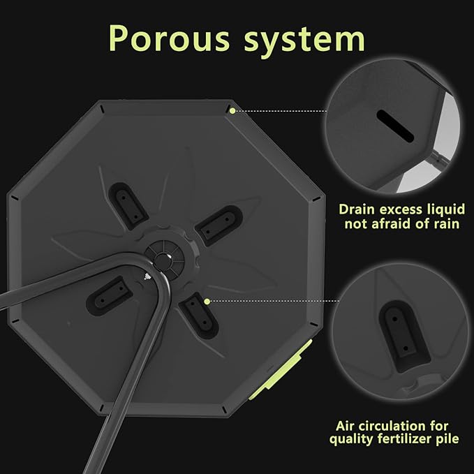 SQUEEZE master Compost Bin 43 Gallon Outdoor Tumbler composters Garden Tumbling or Rotating Compost Green Door