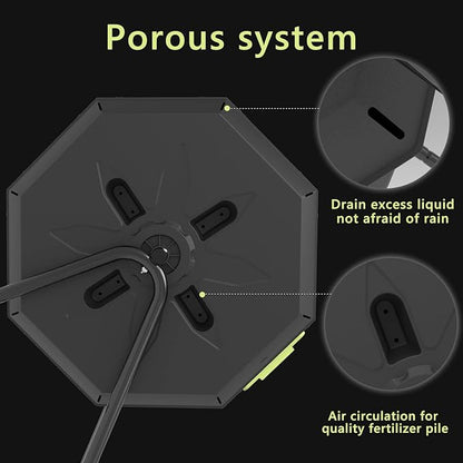 SQUEEZE master Compost Bin 43 Gallon Outdoor Tumbler composters Garden Tumbling or Rotating Compost Green Door