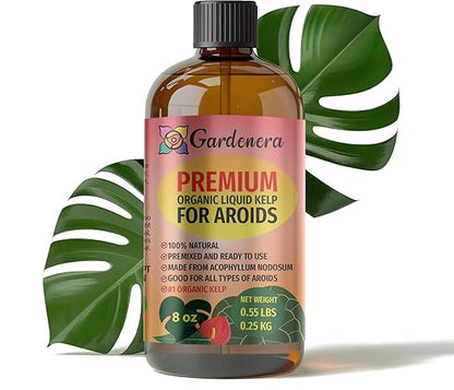 GARDENERA Premium Organic Seaweed & Kelp Superfood for AROID Plants - 8 oz - Liquid Kelp Fertilizer Concentrate (Makes 45 Gallons)