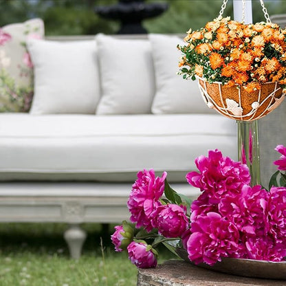 4PCS Coco Liner for Hanging Basket 24 Inch Round 100% Natural Planter Liner Replacement Plant Basket Liners Coco Fiber Liner for Garden Planters Coconut Coir Liner Flower Pot for Hanging Basket