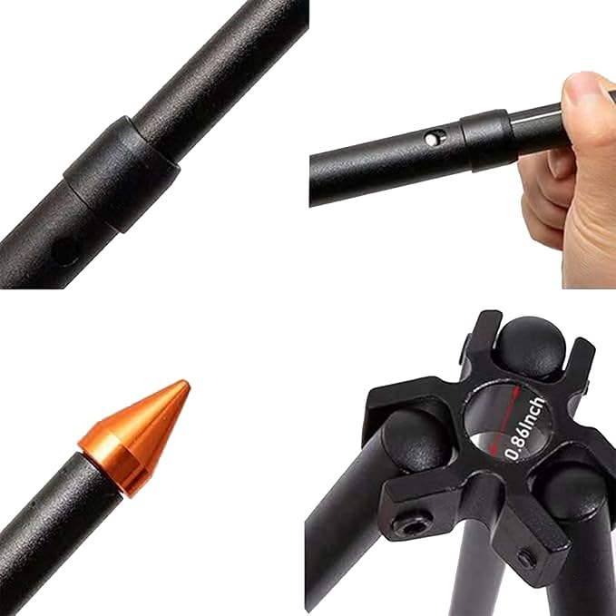 Camping Tripod for Cooking Five-Section Adjustable Campfire Tripod with Adjustable Suspension Chain Suitable for Camping, Campfire,Dutch Oven,Outdoor BBQ (Black)