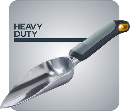 Woodland Tools Heavy Duty Garden Trowel – Full Tang Aluminum Construction, Extra Wide Scoop, Sharpened Point, Ergonomic Cushioned Grip, Rust Resistant Hand Tool for Digging in Clay and Tough Soil