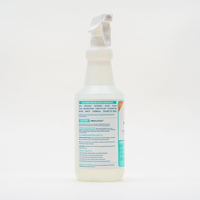 Wondercide - Indoor Pest Control Spray for Home and Kitchen - Ant, Roach, Spider, Fly, Flea, Bug Killer and Insect Repellent - with Natural Essential Oils - Pet and Family Safe — Cedarwood 16 oz