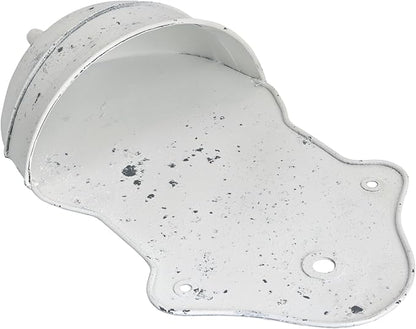 Rustic Metal Wall Planter Distressed Decor Wall Mounted Flower Pot Vintage Hanging Plant Holder for Outdoor Indoor Garden Home Balcony Patio Farmhouse Decorative (White)