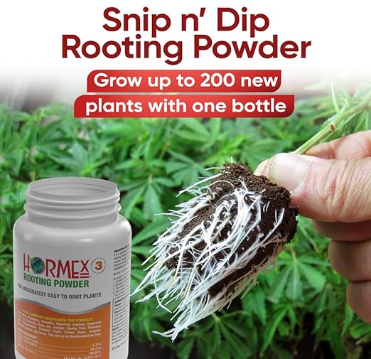 Hormex Rooting Hormone #3 - All-Purpose Rooting Powder for Common Garden & Houseplant Cuttings | Promotes Quick, Strong Roots on a Wide Variety of Plant Cuttings (0.3% IBA)