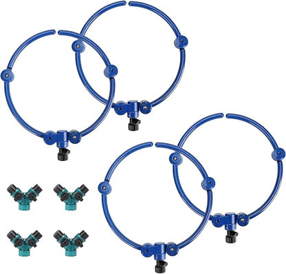 360° Tree Water System Tree Watering Ring Flower Sprinkler Garden Watering Circle Irrigation System for New Tree Outdoor Plants Raised Garden Beds Shrubs Plants, Flower Beds (4)