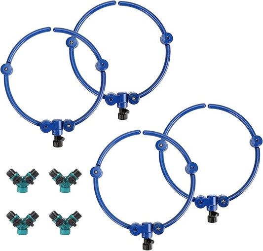 360° Tree Water System Tree Watering Ring Flower Sprinkler Garden Watering Circle Irrigation System for New Tree Outdoor Plants Raised Garden Beds Shrubs Plants, Flower Beds (4)