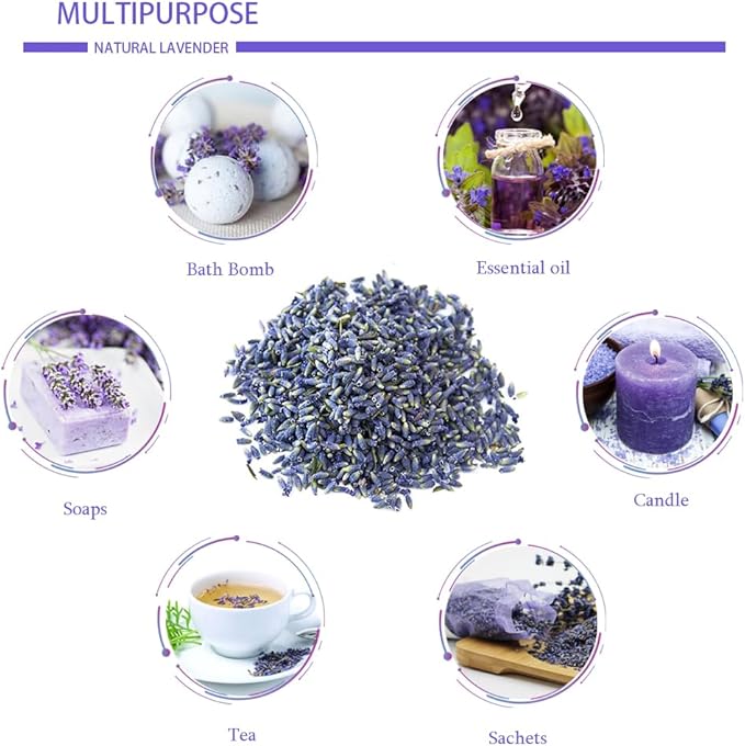 OneDove Lavender Buds Dried Flowers,100% Natural Dried Lavender Buds, Ultra Blue Grade (4 Pounds)