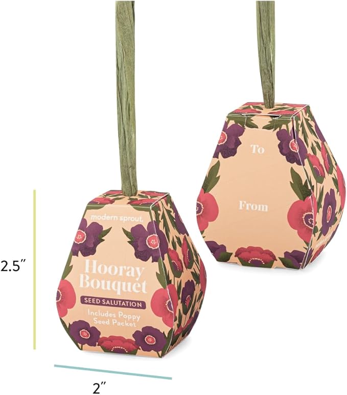 Modern Sprout Seed Salutations - Garden Seed Packet Gift Tag/Ornament - Organic Basil Seeds for Planting Indoor & Outdoor - Unique Gardening Gifts for baby shower, birthdays - 12 Pack(Festive Flavors)