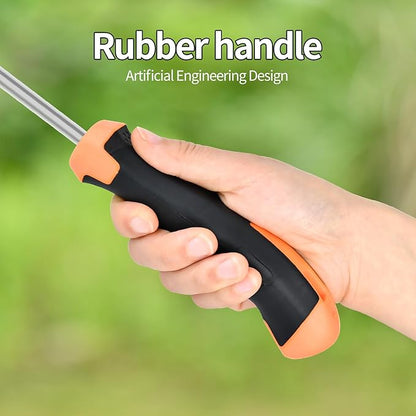 Weed Puller Tool，2025 Newly Weeder Stainless Steel Hand Weed Puller,Portable 5 Teeth Weed Remover Tool Weeding Tools for Gardening Vegetable Backyard Farm Planting & Uprooting (Rubber Handle)