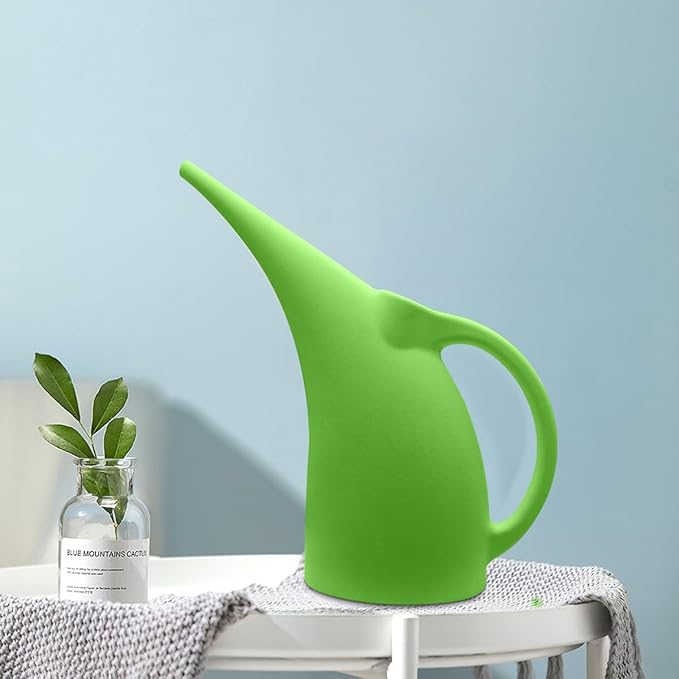 Plastic Watering Can for Plant Garden - 1/2 Gallon - Green