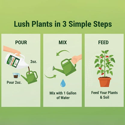 GS Plant Foods Liquid Kelp Fertilizer – Suitable for Organic Growing, OMRI Listed Seaweed Concentrate for Lawns, Gardens & Soil - 1 Gallon (Makes Up To 800+ Gallons)