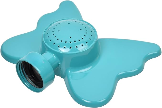 Garden Sprinkler, 2-Pack, Butterfly Turquoise Metal Spot Sprinklers for Small Lawn Areas, Kids Play