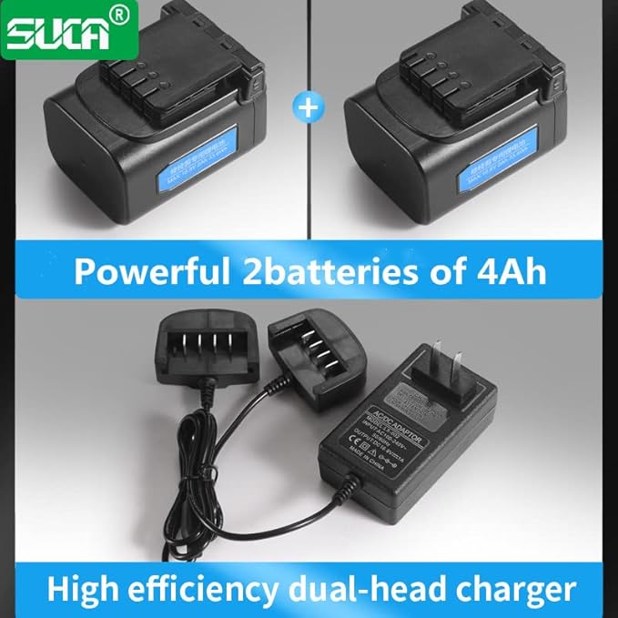 SUCA Electric Pruning Shears Pruning Shears Pruning Shears Tree Pruner Branch Cutter Pruners for Gardening with 2pcs 2Ah Lithium Battery 4-7 Working Hours Tree Branch Pruner (blue28mm+chainsaw)