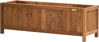 NatraHedge 15" Hampton Classic Wooden Planter Box Indoor and Outdoor Use for Patio Garden (44" x 15" x 15")
