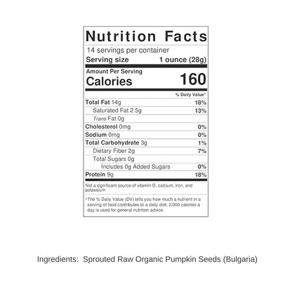 Lark Ellen Farm Sprouted Organic Pumpkin Seeds – Raw, Unsalted, Air-Dried Pepitas for Snacking, Salads, Trail Mix – USDA Organic, Non-GMO, Vegan, Gluten-Free, Resealable Bag (14 oz, 3-Pack)