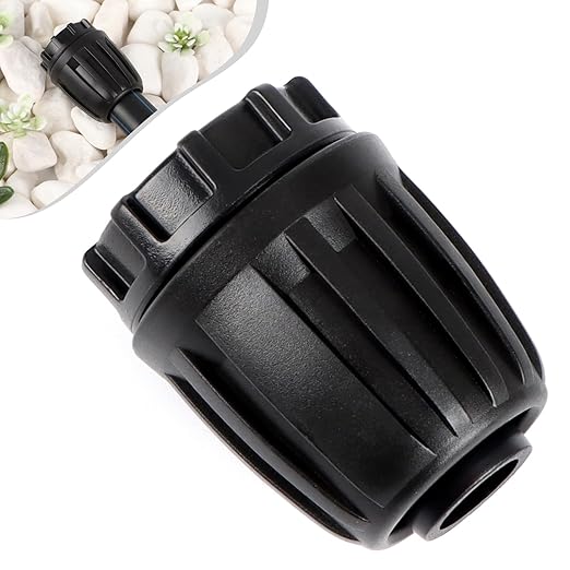 RedChili 14 Pcs 1/2 Inch Irrigation Tubing End Plug Fittings, (1/2" ID x0.6-0.65" OD) 16mm Drip Tubing Barbed Locked Nuts Connectors Anti-Drop 1/2" Plug Parts for Garden Lawn Irrigation System