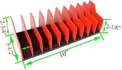 MLTOOLS Pliers Pro Premium No-Slip Organizer, 2-Pack Holds 20 Tools of Any Size, Rubber Base Keeps Tools in Place, Fuel & Solvent Resistant Tool Holder – Made in USA