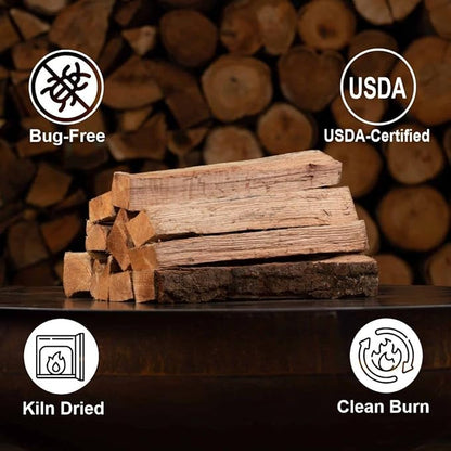 Old Potters Kiln Dried Pizza Oven Cooking Logs, Approx 12 lbs, Wood Logs for Pizza Ovens, Grills and Smokers, Solo Stove Mesa XL, Oak~ 6 Inch Mini Log, Product of USA (790 Cubic Inches)