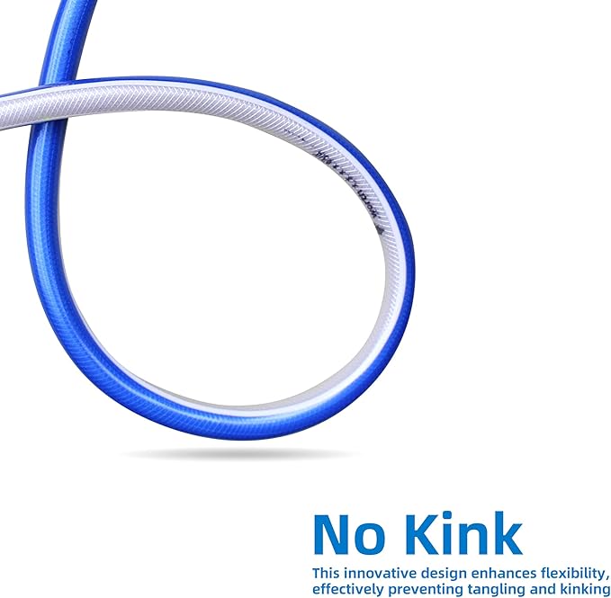 Short Leader Blue Garden Hose 3/4 in. x 15 ft.-Kink Free, Leakproof, Flexible -Heavy Duty Durable Lightweight Water Pipe for Commercial Use, Lawn Care & Equipment Connection - Male to Female Fittings