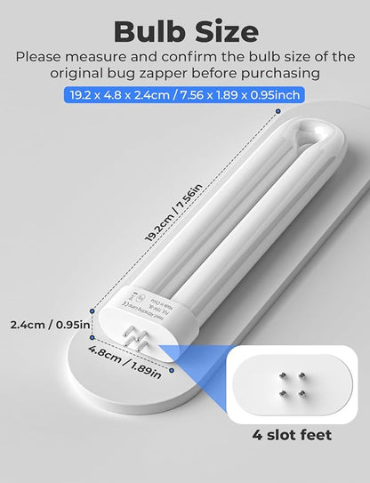 YISSVIC Bug Zapper Bulb Indoor Waterproof Electric Mosquito Lamp Fly Zapper Killer Effective 4200V Plug in for Home Patio Office Courtyard (Replacement Bulb T6)
