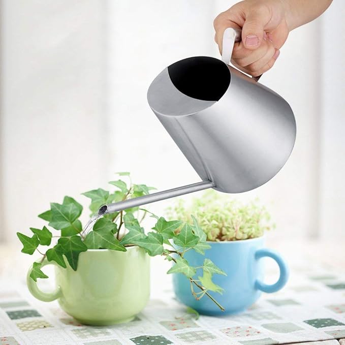 Watering Can, Stainless Steel Watering Can Pot Indoor House Pl Long Spout Watering Can Modern Watering Pot 51oz/1.5L