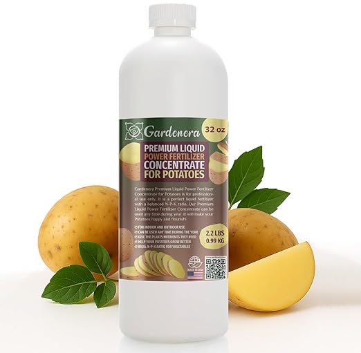 Liquid Power Potato Fertilizer - Premium Liquid Plant Food for Potatoes - Fast-Acting Concentrate for Growth, Strong Roots & High-Yield Harvest - 32 oz - Indoor & Outdoor Use