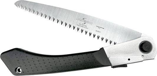 Jameson Professional Grade 8 Inch Folding Pruning Hand Saw for Single Hand Use with Tri-Cut Blade and Slip Resistant Grip - 2 Pack
