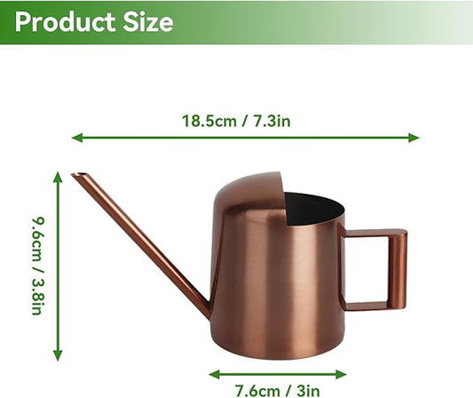 Watering Can 10oz/300ml, Stainless Steel Long Spout Watering Pot Watering Sprinkling Pot for Indoor Outdoor Garden Flower Succulents Plant