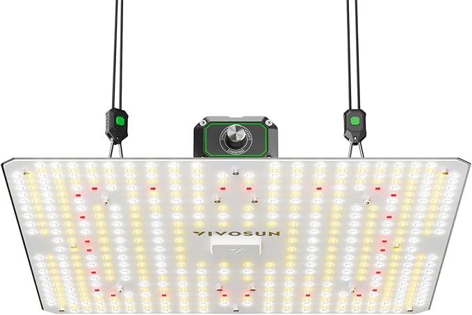 VIVOSUN VS1500 LED Grow Light with Full Spectrum Diodes & Daisy Chain Driver Dimmable Lights Sunlike for Indoor Plants Seedling Veg and Bloom Plant Grow Lamps for 3x3 Grow Tent