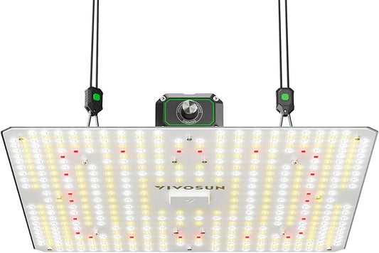 VIVOSUN VS1500 LED Grow Light with Full Spectrum Diodes & Daisy Chain Driver Dimmable Lights Sunlike for Indoor Plants Seedling Veg and Bloom Plant Grow Lamps for 3x3 Grow Tent