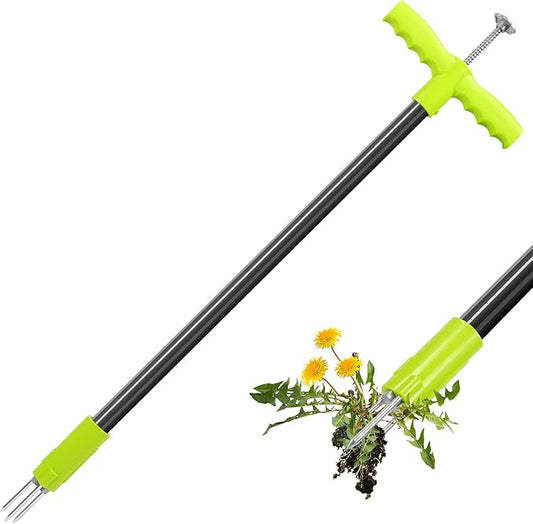 ORIENTOOLS 3 Claws Weed Puller Tool, Stand Up Weed Puller with Long Ergonomic Handle, Weed Puller Tool Stand Up Heavy Duty, Dandelion Picker, Garden Tools for Weeding, Weed Remover Tool for Lawn, Yard