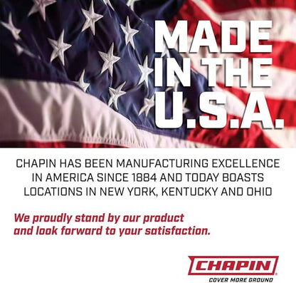 Chapin USA 60114 Made in USA 4-Gallon Backpack Sprayer with 3-Stage Filtration System Pump Pressured Sprayer, for Spraying Plants, Garden Watering, Lawns, Weeds and Pests, Translucent White