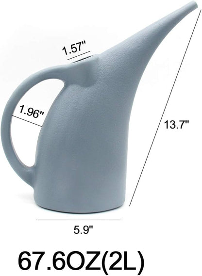 Plastic Watering Can for Plant Garden - 1/2 Gallon - Grey
