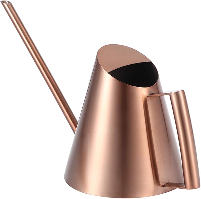 Tissting Bronze Long Spout Watering Can Stainless Steel Plant Watering Pot Garden Green Plant Flower Watering Kettle for Indoor Outdoor Plants Garden Flower(400ML)