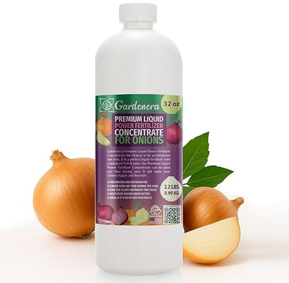 Liquid Power Onion Fertilizer - Premium Liquid Plant Food for Onions - Fast-Acting Concentrate for Growth, Strong Roots & High-Yield Harvest - 32 oz - Indoor & Outdoor Use