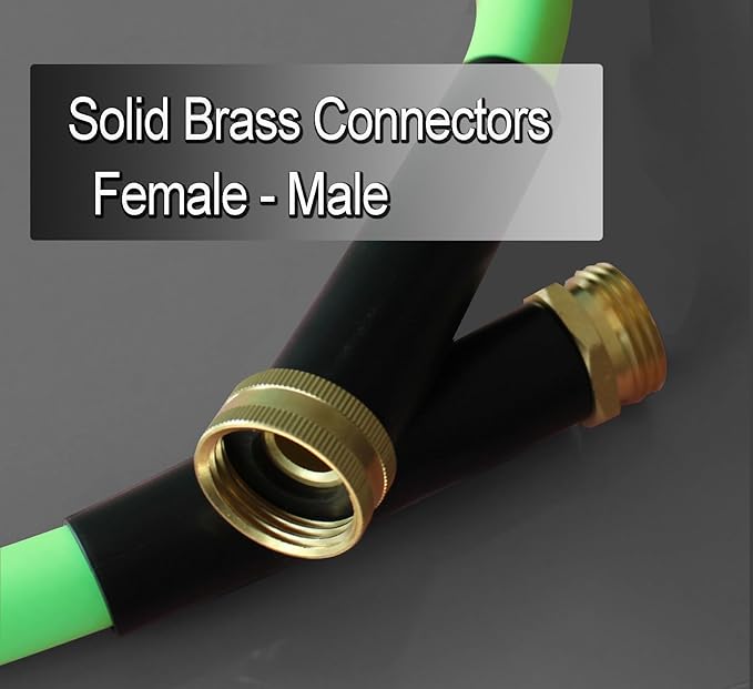 Atlantic Heavy Duty Garden Hose 100 ft x 5/8 Inch Green Color Water Hose. (100 Feet)