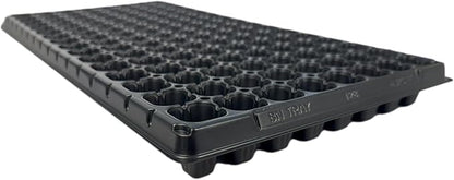 128 Cell Seedling Plastic Nursery Trays, 10 Pack, Thick Durable Germination Plug Trays, 1280 Cells Reusable Plant Propagation