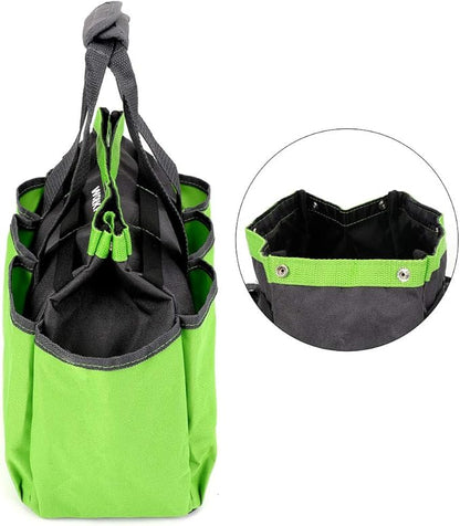 WORKPRO Garden Tool Bag, 8 Pockets Gardening Bag, Heavy Duty Oxford Garden Tote Caddy (Tools NOT Included), 12" x 12" x 6"