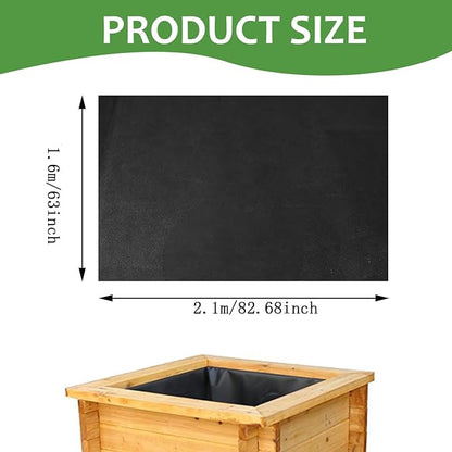 Longzhuo 63" X 83" Raised Garden Bed Liner - Non Woven Fabric for Winter Greenhouse Vegetable Gardening, Cuttable Plant Liner with Soil Containment & Water Drainage for Flower Pots
