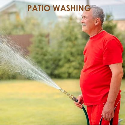 Water Hose Sprayer Nozzle, Solid Brass Jet Sweeper Nozzles with Adjustable Twist, High Pressure Hose Nozzle Garden Hose Nozzle for Garden