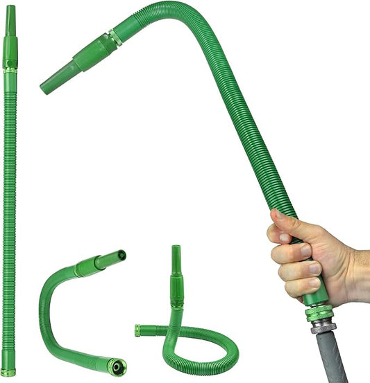 Bernini FlexEnd Garden Wand, Flexible Hose Sprayer with Fireman Nozzle for Versatile Watering and Cleaning - 31" Reach, Forest
