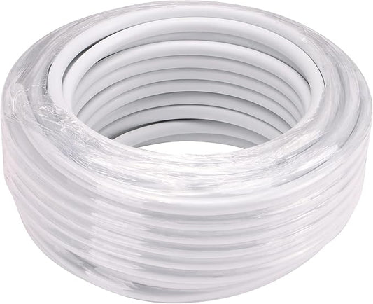 Raindrip 100050100 1/4-Inch Drip Irrigation Supply Tubing, 50-Foot, for Irrigation Systems, White Polyethylene (Pack of 2)