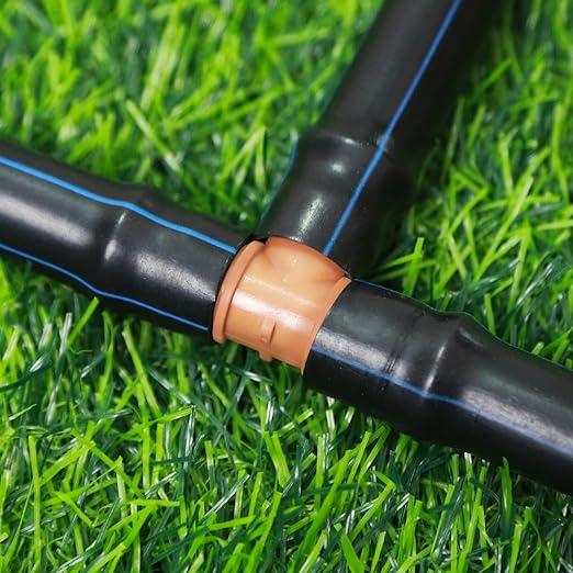 1/2 Inch Drip Tubing Irrigation Fittings Kit - 25 Pieces Set 1/2'' Drip Line Barbed Connectors- 6 Tees 6 Couplings 6 Elbows 4 Ends 3 Crosses for Garden Potted Plants Irrigation System