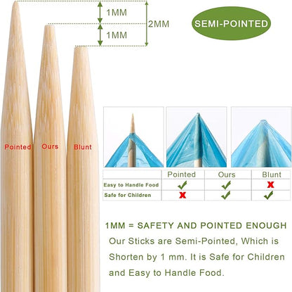 120 PCS Bamboo Marshmallow Roasting Sticks, SMores Skewers for Fire Pit, Extra Long 30 Inch Heavy Duty 5mm Thick Wooden SMores Sticks for Open Fire Pits Roaster Barbecue Hot Dog Camping Kebab Sausage