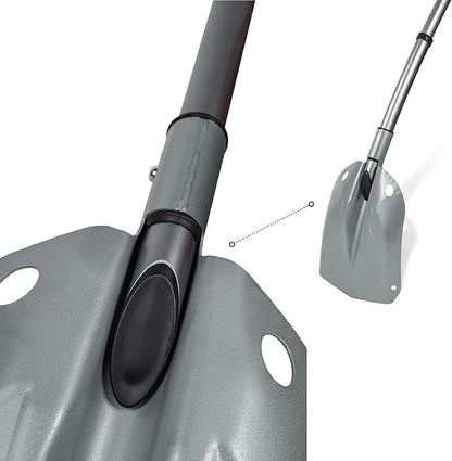 G2 Backcountry Lightweight Telescopic Avalanche Snow Shovel, Storage Down to 13 inch, Durable Aluminum Alloy Material, ABS Anti-Slip Proof Handle, Compact Storage Size (Grey)