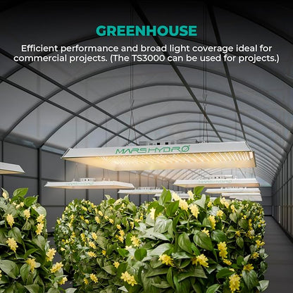 MARS HYDRO TS 3000 420W LED Grow Light for Indoor Plants Full Spectrum Commercial Grow Daisy Chain Plant Growing Lamp for 4x4 5x5ft Greenhouse & Grow Tent