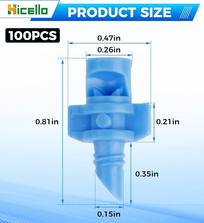 100PCS 90 Degree Misting Nozzle Irrigation, Sprinklers Sprayer for Garden Irrigation System, Micro Sprayer Refraction Automizing Drippers