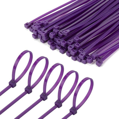 8 Inch Purple Zip Tie 1000 PCS, 40 Lbs - Small to Medium Zip Tie, Nylon PA66 UV Resistant Cable Tie Heavy Duty for Indoor and Outdoor Use - Ideal for bundling and securing objects