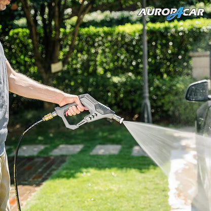 Pressure Washer Hose 50FT with 3/8 Inch Quick Connect, Kink Resistant High Tensile Wire Power Washer Hose, Industry Grade for Power Washer Hose with 2 pcs M22 14mm Adapter Set,4200 PSI